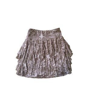 💖INC International Concepts Women's Ruffled Skirt Size S Gray & White